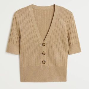 Ribbed Metallic Sweater